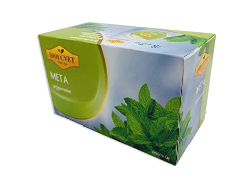 Herbal tea from the mountains of the Alps, peppermint tea, 4 packs of 20 bags each (80 tea bags with peppermint tea)
