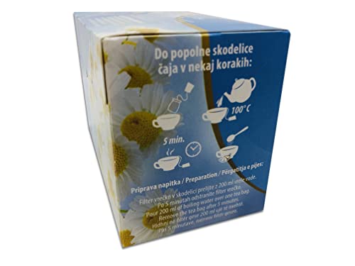 Herbal tea from the mountains of the Alps, chamomile, 4 packs of 20 bags (chamomile tea 80 tea bags).