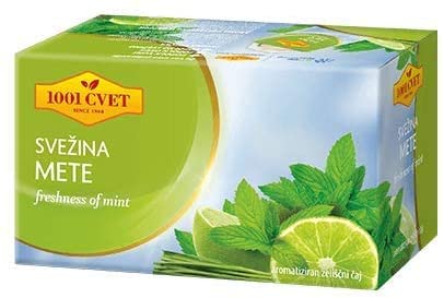 Herbal tea from the mountains of the Alps - The freshness of mint leaves - 4 packs of 20 bags (80 tea bags with mint).