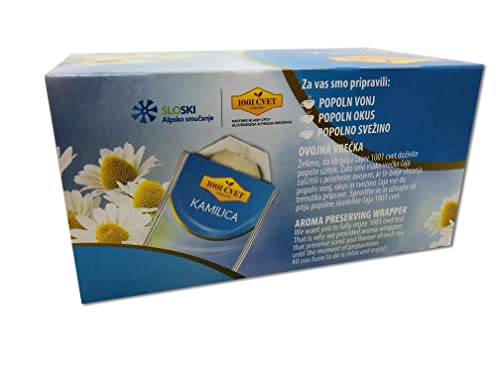 Herbal tea from the mountains of the Alps, chamomile, 4 packs of 20 bags (chamomile tea 80 tea bags).