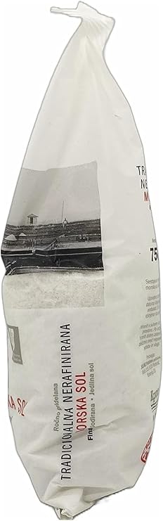 Traditional Coarse Non-Iodized Unrefined Sea Salt (750 Grams Bag) - All Organic and Unrefined Sea Salt - Good for Cooking and Table Salt (26 oz)...