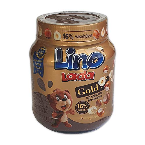 Podravka Lino Lada Gold Hazelnut Cream, Fine Spread with Chopped Hazelnuts, (1 x 350 g)