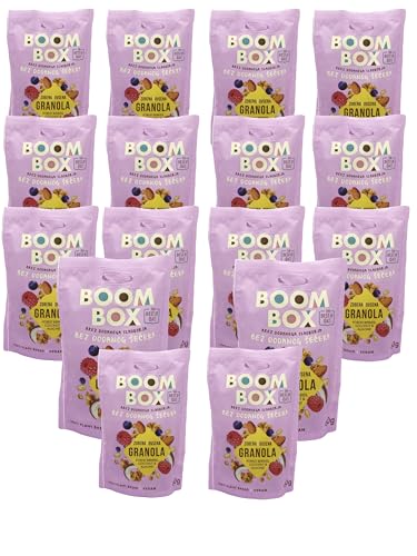 Pack of 16 Boom Box Muesli (Coconut,Almond,Mix Fruits (60g))