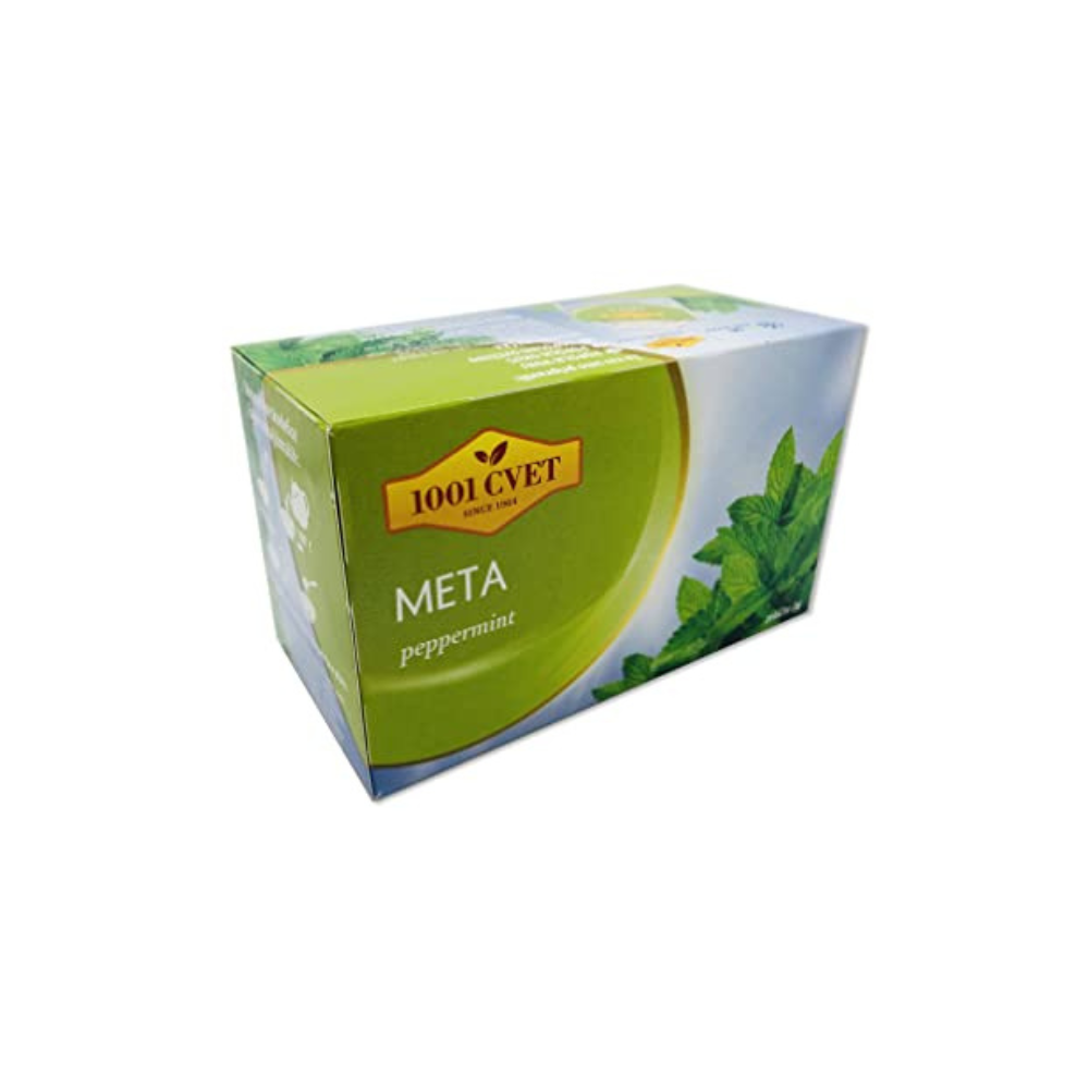 Herbal tea from the mountains of the Alps, peppermint tea, 4 packs of 20 bags each (80 tea bags with peppermint tea)