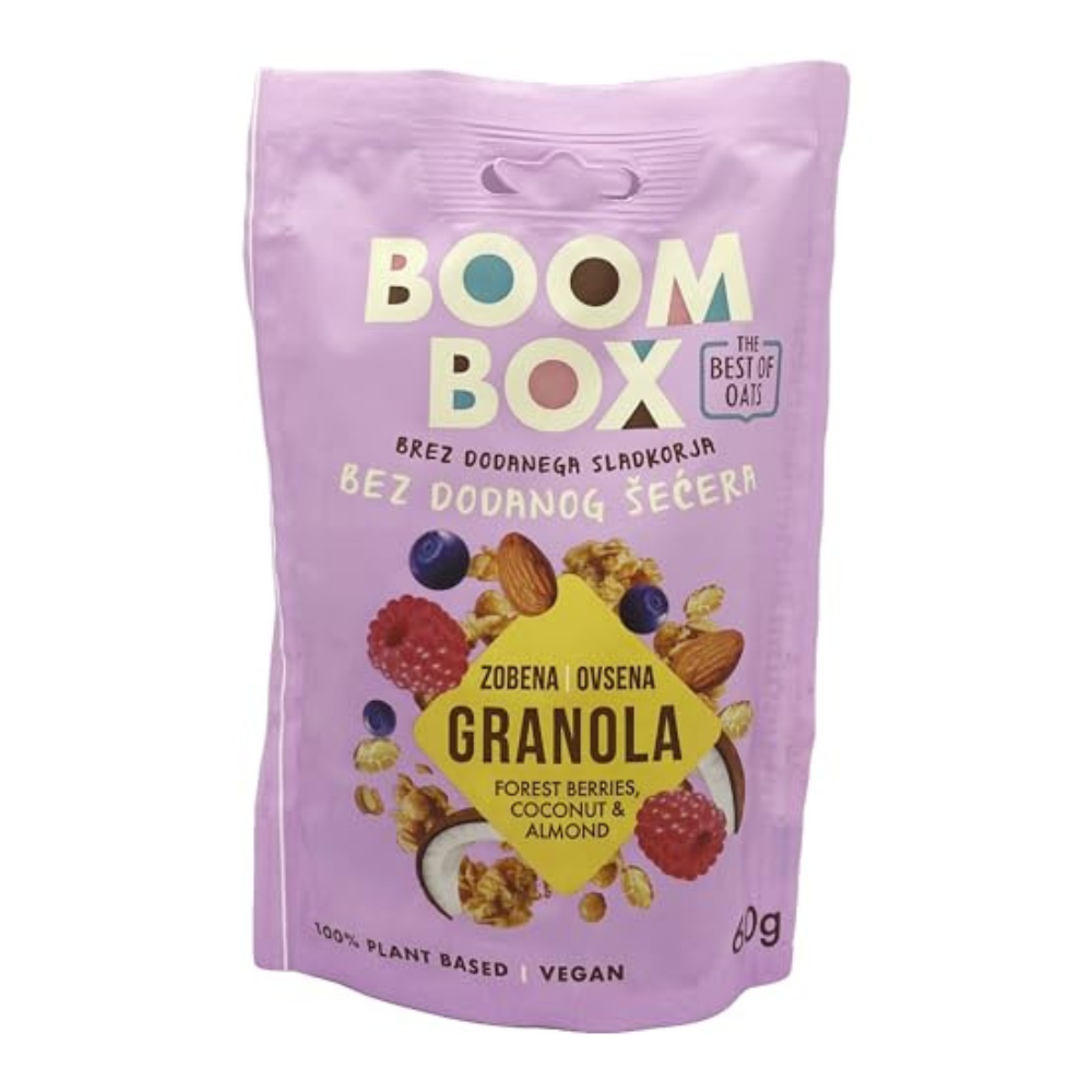 Pack of 16 Boom Box Muesli (Coconut,Almond,Mix Fruits (60g))