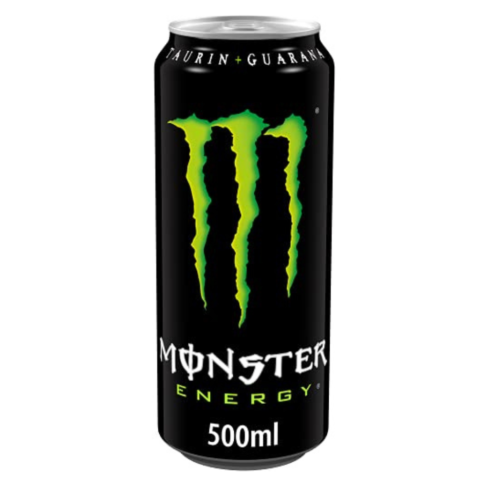 Monster Energy - Caffeinated Energy Drink with Classic Energy Taste - in Practical Disposable Tins (12 x 500 ml)