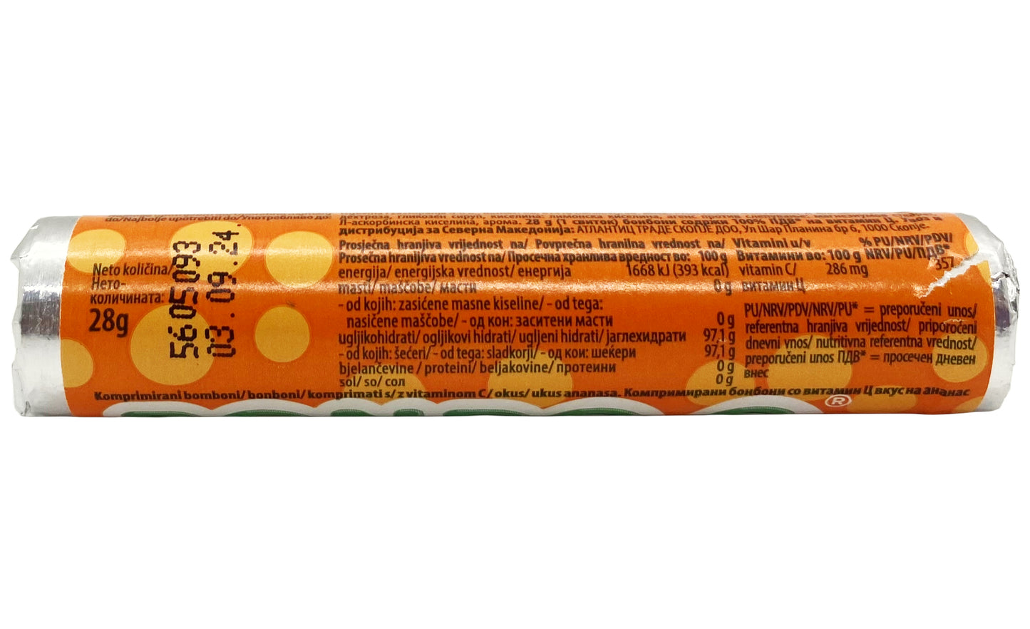 Cedevita Multivitamin Healthy and Sweet Sweets with 9 Essential Vitamins in Rondo Flavour - A Bag Full of Vitamins to Strengthen the Immune System - Pack of 21 Sweets 28g