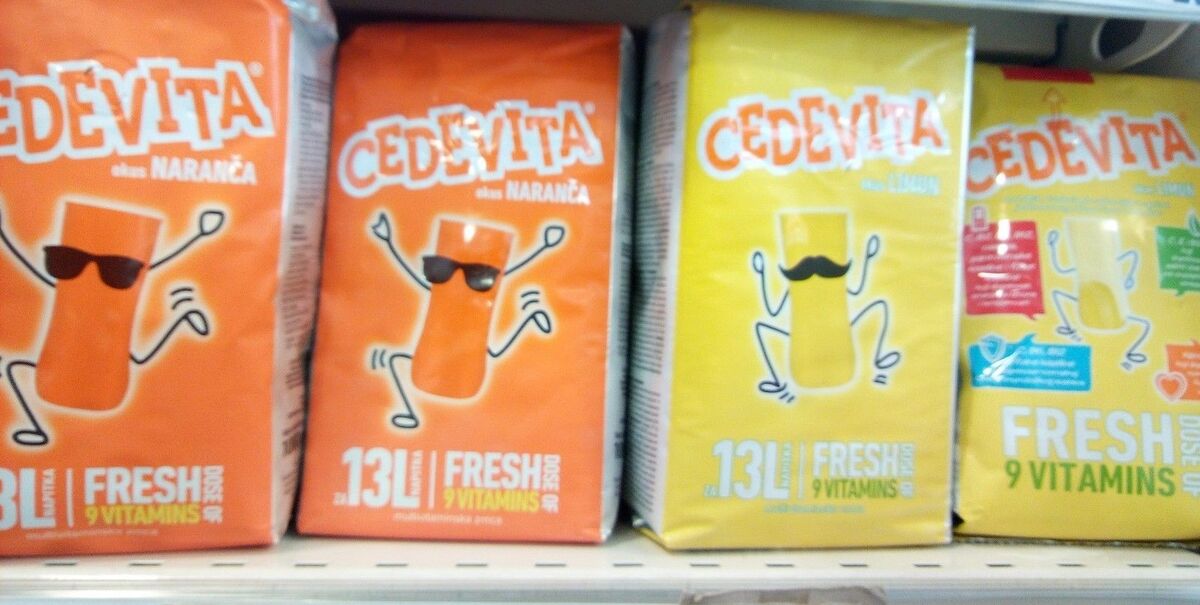 2 x Cedevita Orange Instant Vitamin Drink Mix 500 g, Makes 13.0 L