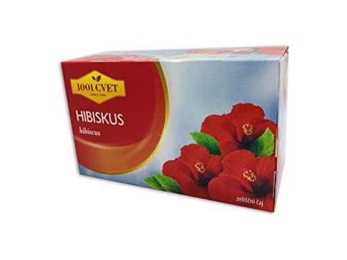 Herbal Tea from the Mountains of the Alps, Hibiscus Tea - 4 Packs of 20 Bags (80 Tea Bags)