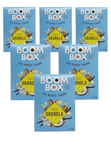 Pack of 6 Boom Box Muesli (Coconut,Almond,Mix Fruits (300g))