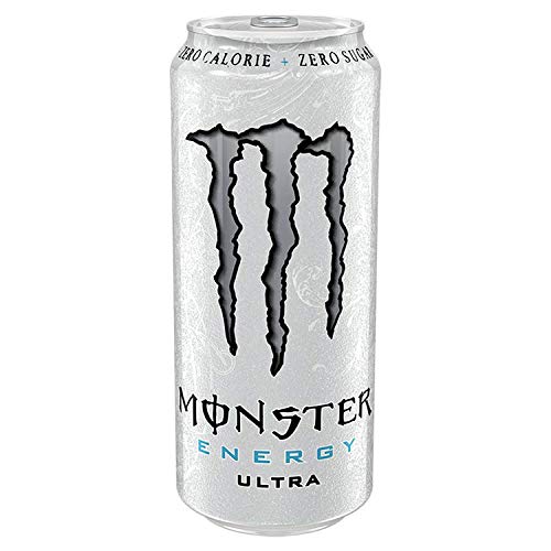 Monster - Energy Ultra - Energy Drink - 12 Packs - 500 ml per Pack - Energy Booster - Less Sweet - Lighter in Taste - No Calories - Caffeine Rich