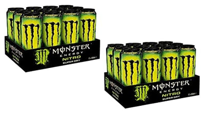 Monster Energy Nitro Super Dry Energy Drink Energy Drink Refreshing and Thirst Quenching with Citrus Flavour 500 ml Disposable Can Alcoholic Drink Soft Drink Pack of 24