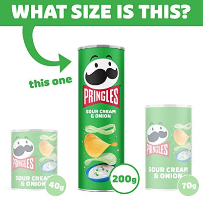 Pringles Sour Cream & Onion | Sourcream Chips | Pack of 19 (19 x 165 g)