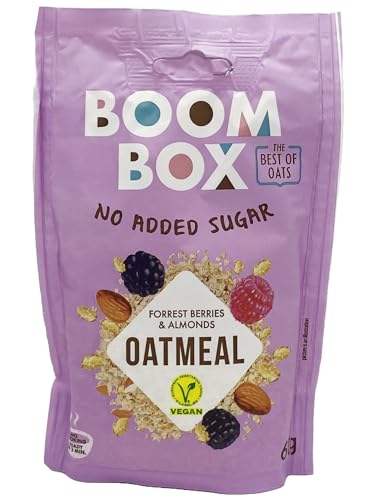 16 Pack BOOM BOX Oatmeal – healthy breakfast selection (Berry, Almond - 60g)