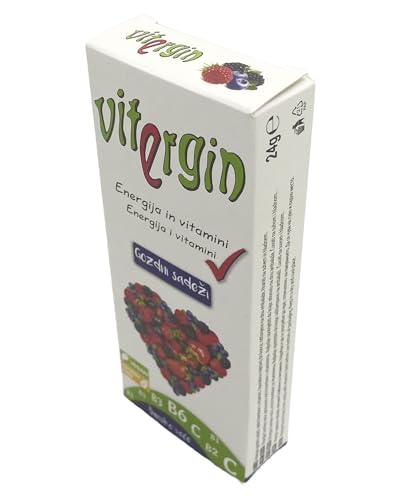 Vitergin Strawberry Vitamin Sweets - Delicious Fruit Enjoyment with 24 Packs (20 Sweets per Pack) - Sweet Sweets for a Healthy Boost! (12, Forest Fruits)