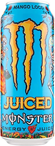 Monster Energy Juiced Mango Loco Energy Drink Mix of Exotic Juices 500 ml Soft Drink Sports Drink Pack of 24