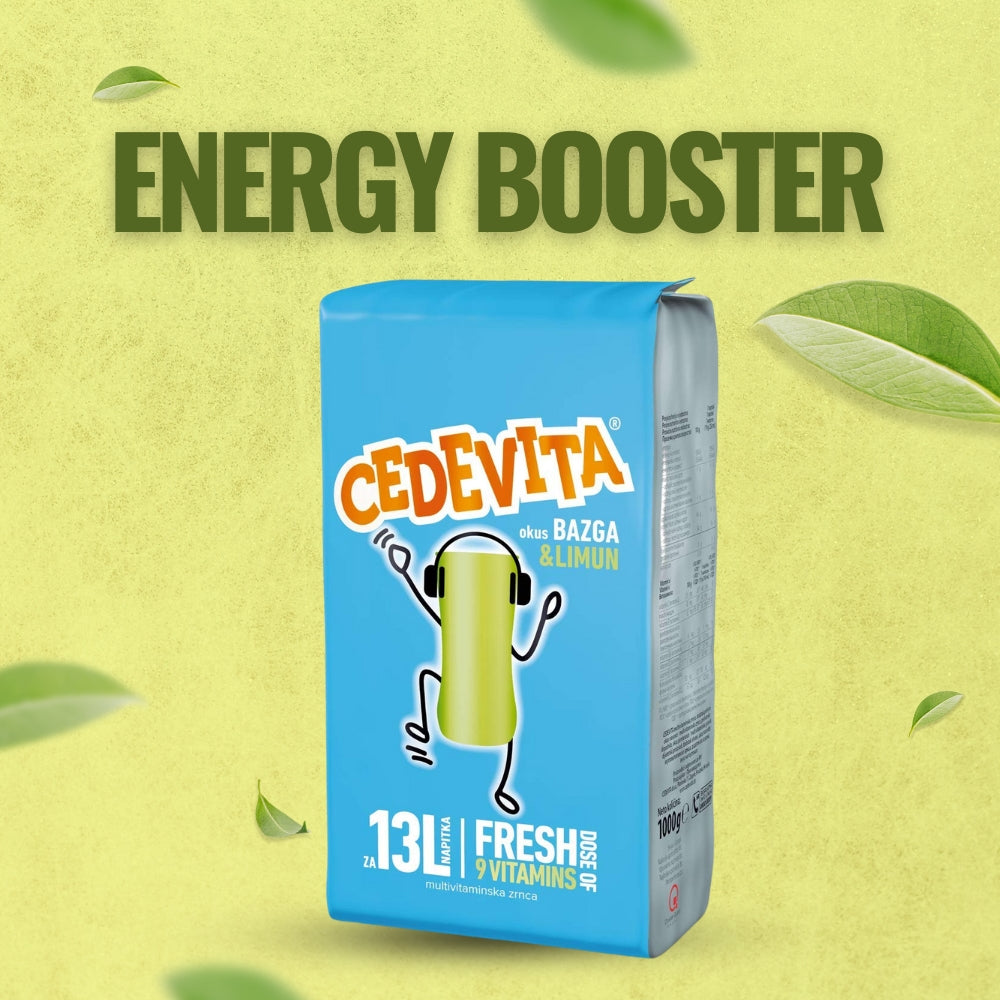 Cedevita Instant 9 Vitamins Drink in Granules 1 kg (for 13 Litre Drink) Elderberry and Lemon