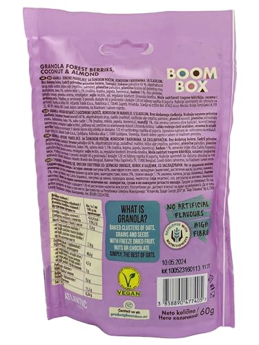 Pack of 16 Boom Box Muesli (Coconut,Almond,Mix Fruits (60g))