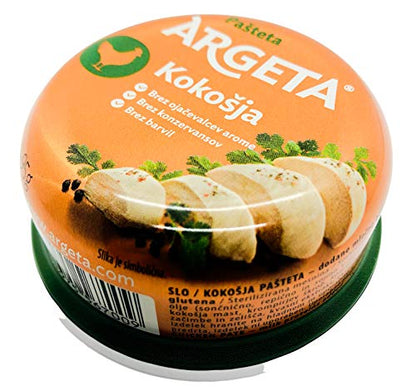 ARGETA Premium Exquisite Chicken Patè - 14 Tins of Excellent and Delicious Patè - No Preservatives and Gluten Free - 1330 grams (95 grams per jar x 14) - Natural Flavour