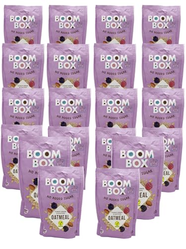 16 Pack BOOM BOX Oatmeal – healthy breakfast selection (Berry, Almond - 60g)