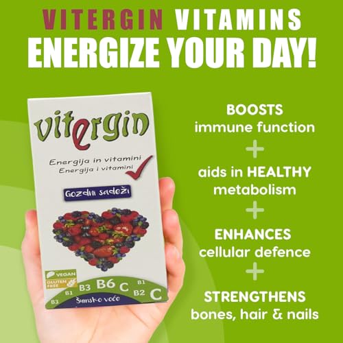 Vitergin Strawberry Vitamin Sweets - Delicious Fruit Enjoyment with 24 Packs (20 Sweets per Pack) - Sweet Sweets for a Healthy Boost! (12, Forest Fruits)