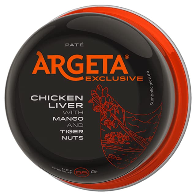 Argeta Premium Exquisite Chicken Liver Pate - 14 Cans of Excellent and Delicious Pate - Natural Flavour - No Preservatives and Gluten Free - 1330 grams (95 grams per jar x 14)