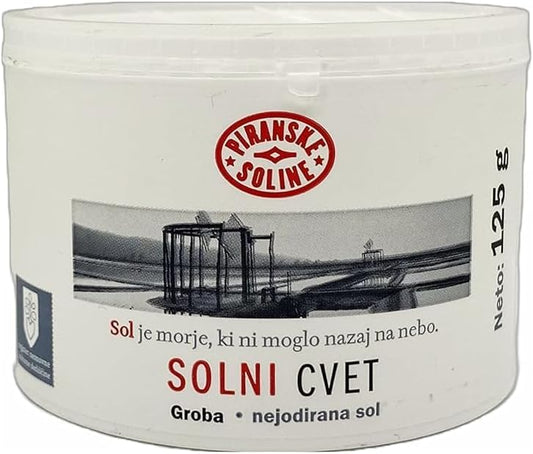 Solni Cvet - Salt Flower 125 g (Protected Designation of Origin) - pure organic and unrefined sea salt - good for cooking and table salt (Pack of 3)