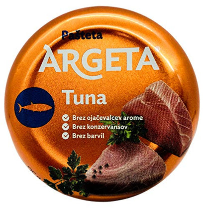 ARGETA Premium Exquisite Tuna Patè - 14 Boxes Excellent and Delicious Patè - Preservative and Gluten Free - 1330 g (95 g per Jar x 14) - Natural Aroma