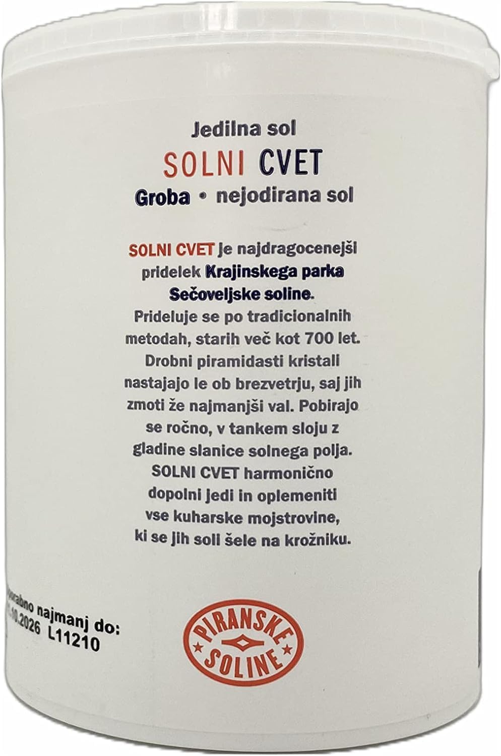 Solni Cvet - Salt Flower 250 g (Protected Designation of Origin) - pure organic and unrefined sea salt - good for cooking and table salt