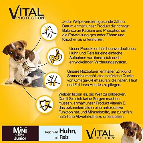 Pedigree Junior Mini (6 Packs of Dog Food with Chicken and Rice 1.4kg)