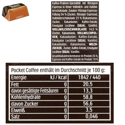 Ferrero Pocket Coffee (Pack of 12 x 62 g)