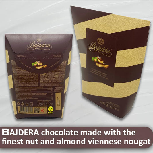 Premium Bajadera Diamond Chocolates with Finest Nut & Almond Viennese Nougat – Kosher, Halal, and Vegan Certified Bajadera Chocolates – Multipack Sizes (150 G, 6 PCS)