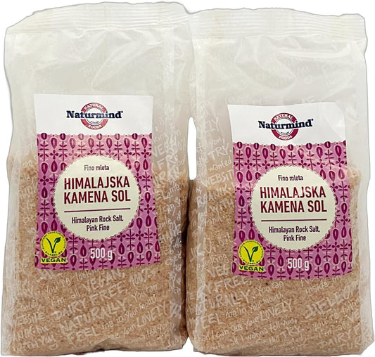 High Quality Himalayan Salt - 500g | 2 Pack Pure and Natural Himalayan Salt | Healthy Choices, Versatile Uses | Ideal for cooking, seasoning and more.