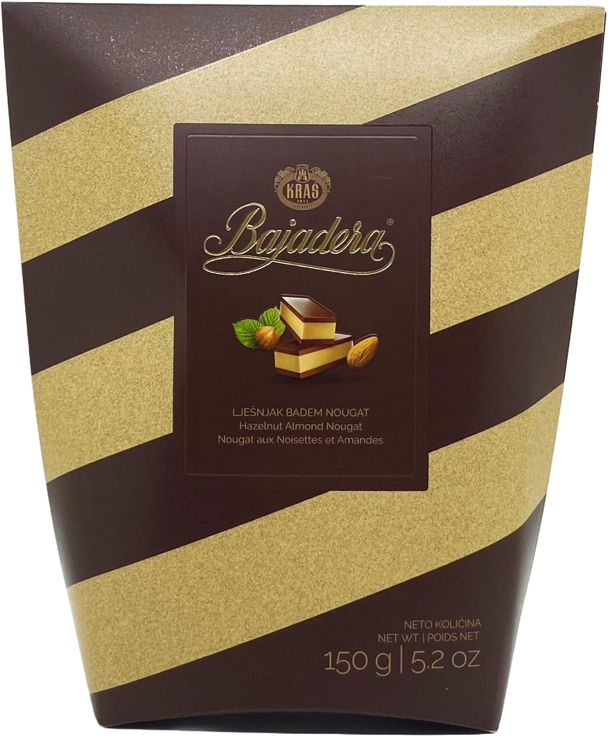 Premium Bajadera Diamond Chocolates with Finest Nut & Almond Viennese Nougat – Kosher, Halal, and Vegan Certified Bajadera Chocolates – Multipack Sizes (150 G, 6 PCS)