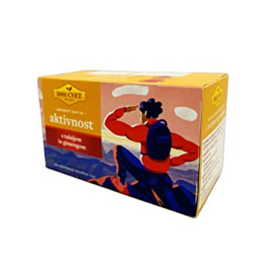 Herbal Tea from the Mountains of the Alps Sleep Tea or Activity Tea - 4 Packs of 20 Bags (80 Tea Bags) (Activity 80 Bags)