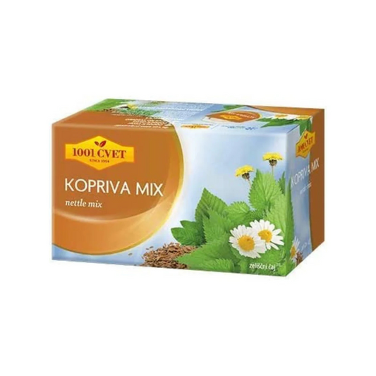 Herbal Tea from the Mountains of the Alps, Nettle Tea Blend - 4 Packs of 20 Bags (80 Bags of Nettle Tea)
