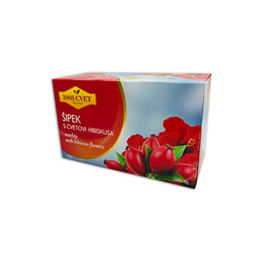 Herbal Tea from the Mountains of the Alps, Wild Rose Tea, 4 Packs of 20 Bags (80 Bags Wild Rose Tea)