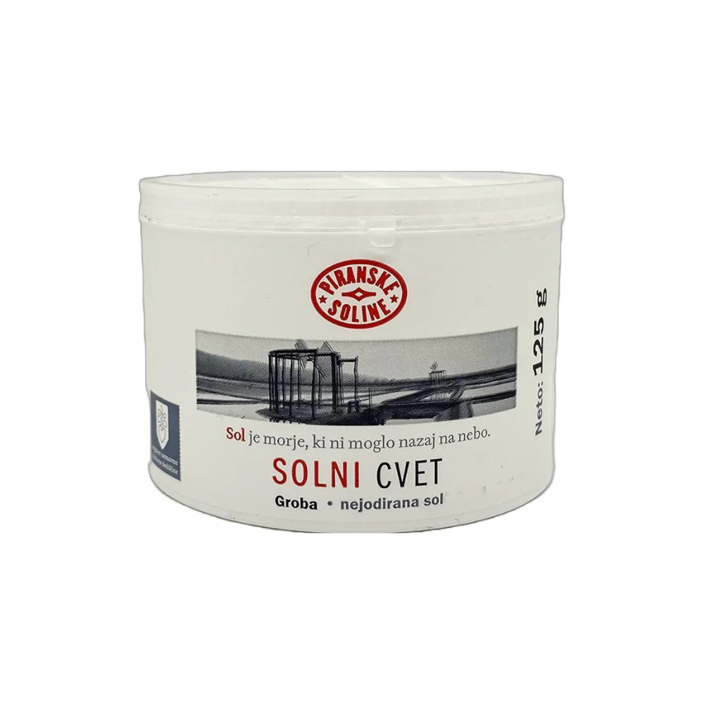 Solni Cvet - Salt Flower 125 g (Protected Designation of Origin) - Purely organic and unrefined sea salt - Excellent for cooking and table salt (pack of 3)