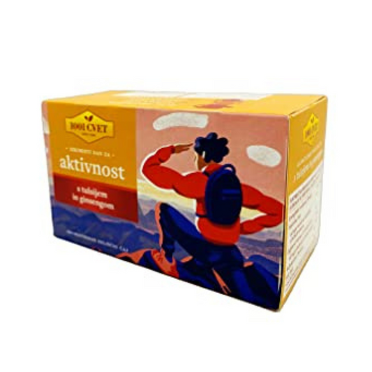 Herbal Tea from the Mountains of the Alps Sleep Tea or Activity Tea - 4 Packs of 20 Bags (80 Tea Bags) (Activity 80 Bags)