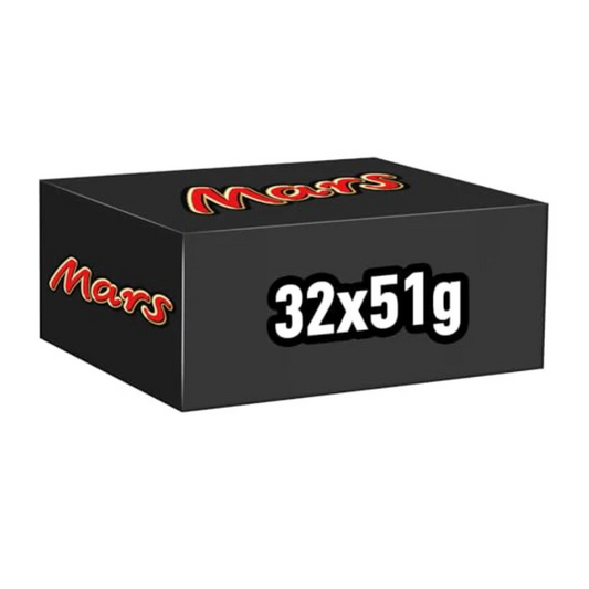 Mars 32 Packs x 51g Chocolate Bars with Caramel, Nougat and Milk Chocolate