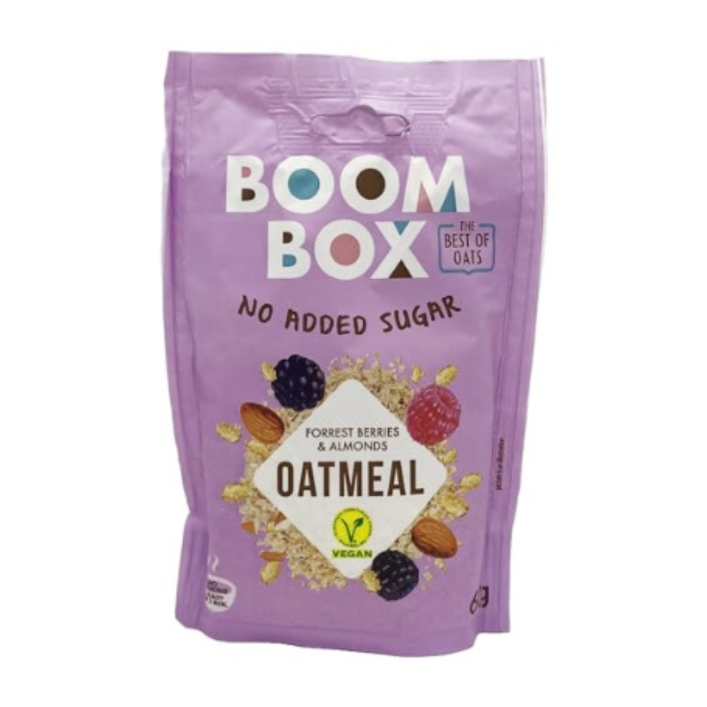 Pack of 16 - BOOM BOX Oatmeal – healthy breakfast selection (Berry, Almond - 60g)
