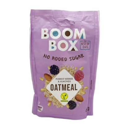 Pack of 16 - BOOM BOX Oatmeal – healthy breakfast selection (Berry, Almond - 60g)