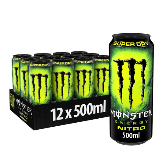 MONSTER ENERGY Nitro Super Dry Pack of 12 Units of 500 ml - Total 6 Litres