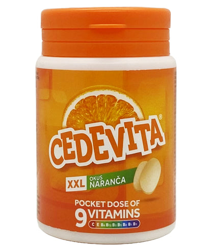 Cedevita Multivitamin Healthy and Sweet Gummy Sweets with 9 Essential Vitamins in Orange Glass Flavour - A Bag Full of Vitamins to Boost the Immune System - Pack of 15 Gummy Candies