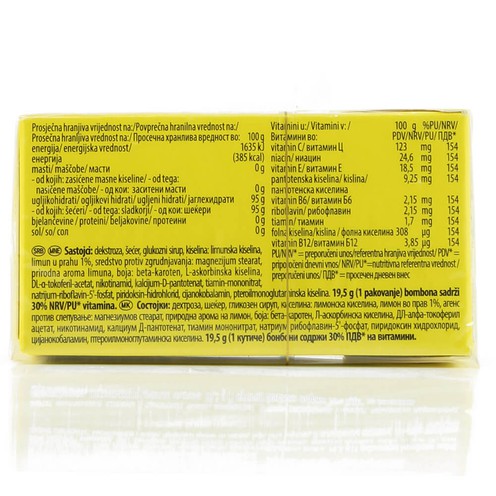 8 pieces - Cedevita Multivitamin Healthy and Sweet Candies (Lemon)